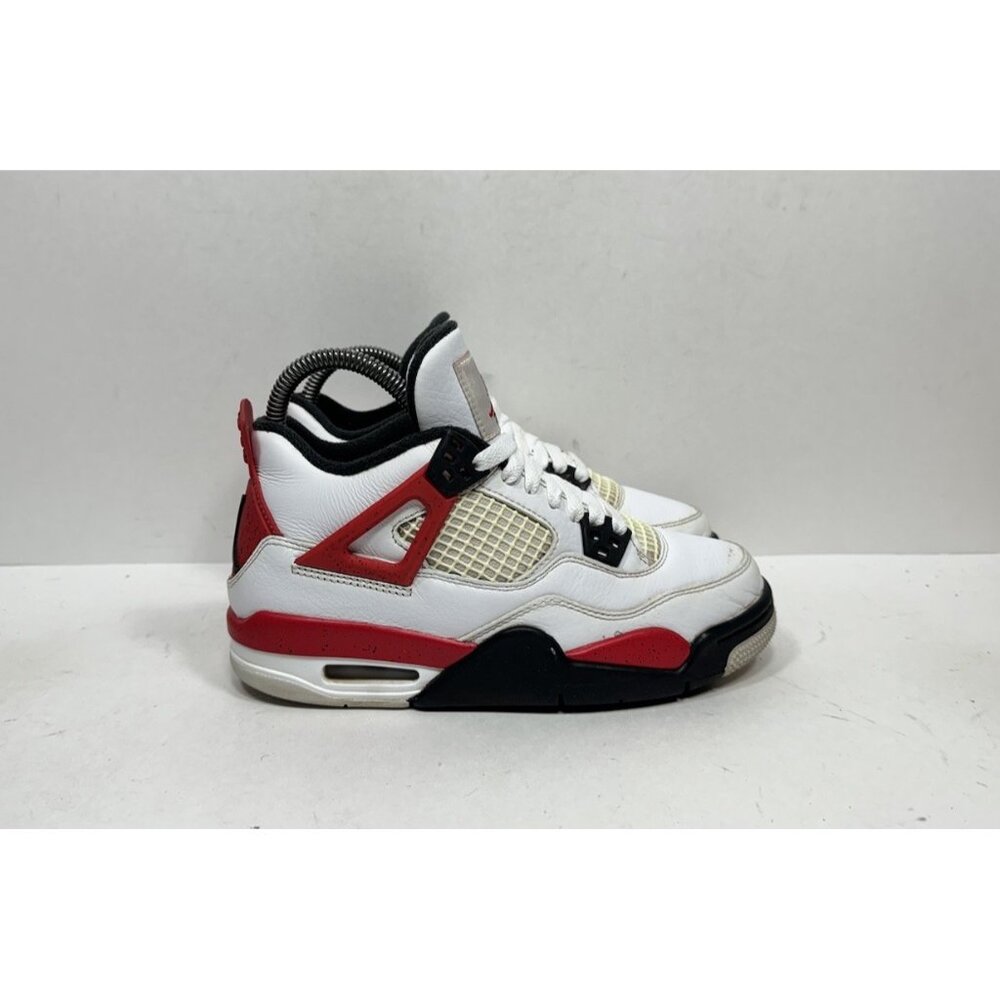 Nike Air Jordan 4 Retro Red Cement White 408452-161 GS Youth Size 4Y Women's 5.5
